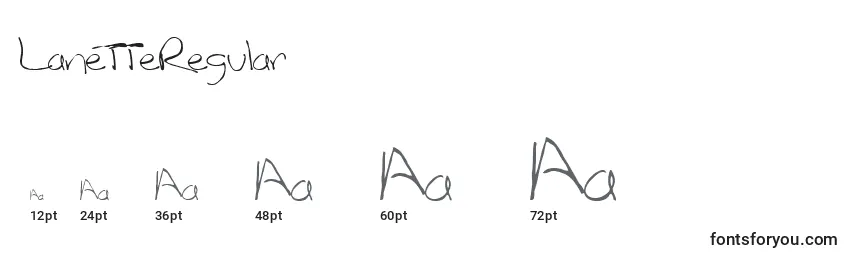 LanetteRegular Font Sizes