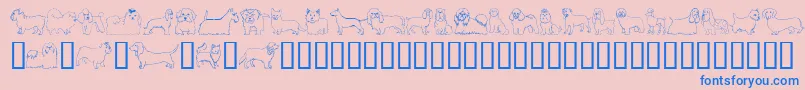 Puppins Font – Blue Fonts on Pink Background