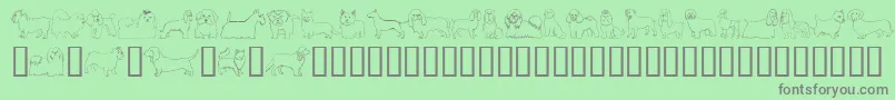 フォントPuppins – 緑の背景に灰色の文字