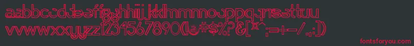 ErasureRegular-Schriftart – Rote Schriften auf schwarzem Hintergrund