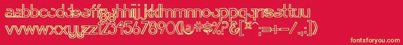 ErasureRegular Font – Yellow Fonts on Red Background