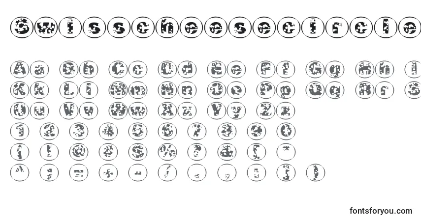 A fonte Swisscheesecircles02 – alfabeto, números, caracteres especiais