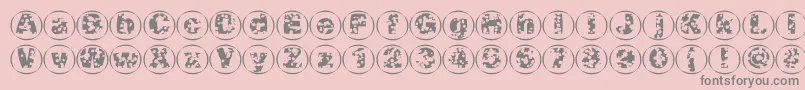 Шрифт Swisscheesecircles02 – серые шрифты на розовом фоне