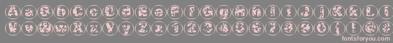 Swisscheesecircles02 Font – Pink Fonts on Gray Background
