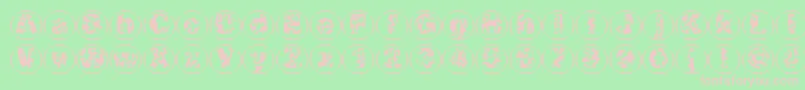 Swisscheesecircles02 Font – Pink Fonts on Green Background