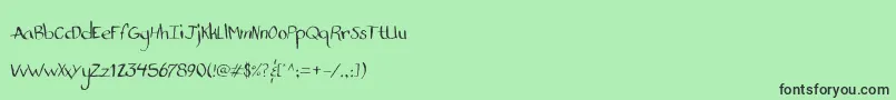 Шрифт StandardNibHandwritten – чёрные шрифты на зелёном фоне