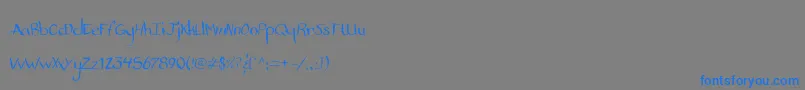 StandardNibHandwritten Font – Blue Fonts on Gray Background