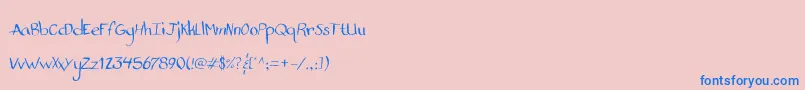 En savoir plus sur la police StandardNibHandwritten Police StandardNibHandwritten – polices bleues sur fond rose