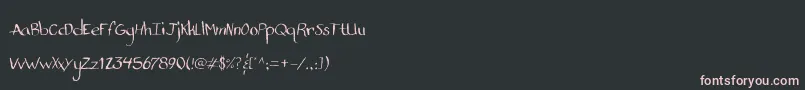 Czcionka StandardNibHandwritten – różowe czcionki na czarnym tle