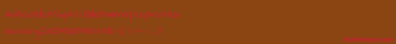 StandardNibHandwritten Font – Red Fonts on Brown Background