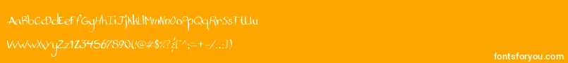 Подробнее о шрифте StandardNibHandwritten Шрифт StandardNibHandwritten – белые шрифты на оранжевом фоне