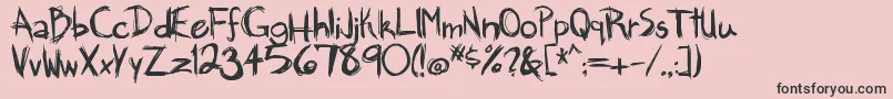 Brankovic Font – Black Fonts on Pink Background