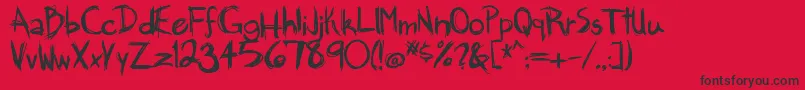 Brankovic Font – Black Fonts on Red Background