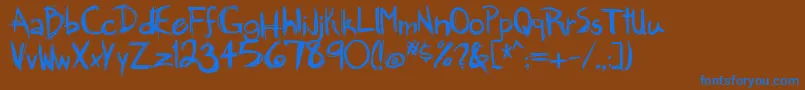 Brankovic Font – Blue Fonts on Brown Background