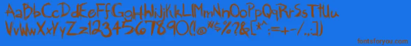 Brankovic Font – Brown Fonts on Blue Background