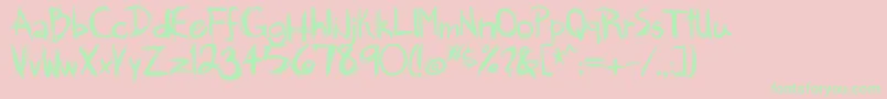 Saiba mais sobre a fonte Brankovic Fonte Brankovic – fontes verdes em um fundo rosa