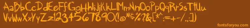 Brankovic Font – Orange Fonts on Brown Background