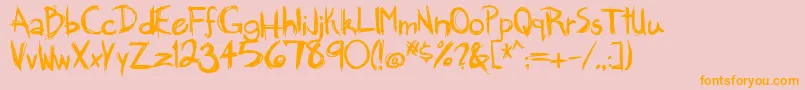 Brankovic Font – Orange Fonts on Pink Background