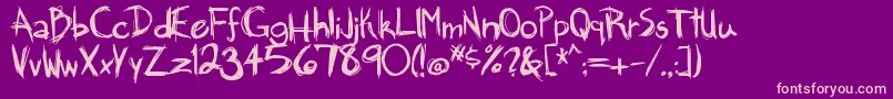 Brankovic Font – Pink Fonts on Purple Background