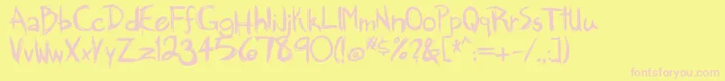 Brankovic Font – Pink Fonts on Yellow Background