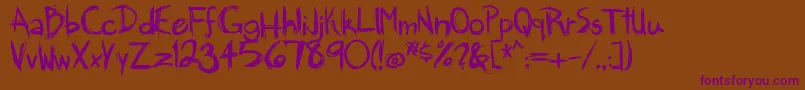 Brankovic Font – Purple Fonts on Brown Background