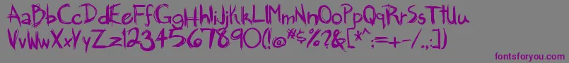 Brankovic Font – Purple Fonts on Gray Background