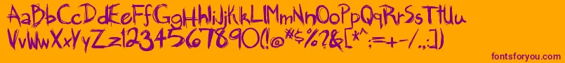 Brankovic Font – Purple Fonts on Orange Background