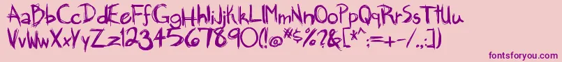 Brankovic Font – Purple Fonts on Pink Background
