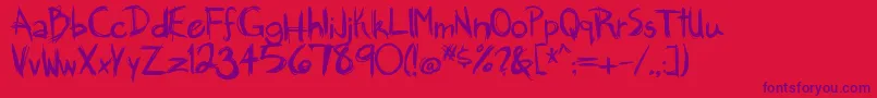 Brankovic Font – Purple Fonts on Red Background
