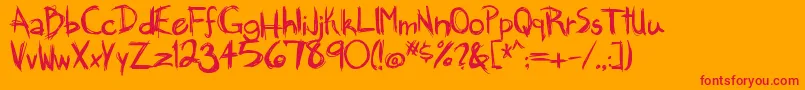 Brankovic Font – Red Fonts on Orange Background