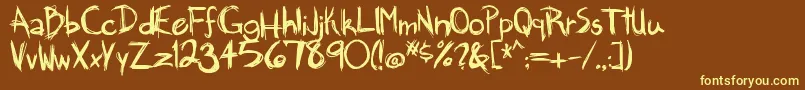 Brankovic Font – Yellow Fonts on Brown Background