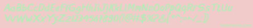 IngatRegularItalic Font – Green Fonts on Pink Background