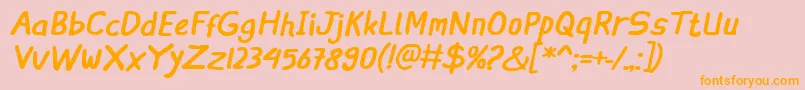 IngatRegularItalic Font – Orange Fonts on Pink Background