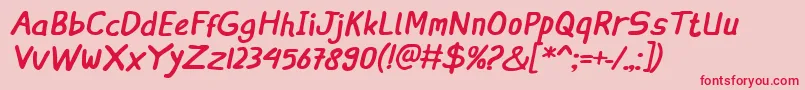 IngatRegularItalic Font – Red Fonts on Pink Background