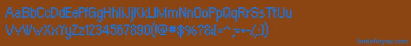 OrangeKid Font – Blue Fonts on Brown Background