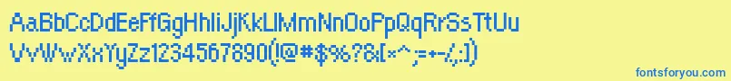 OrangeKid Font – Blue Fonts on Yellow Background
