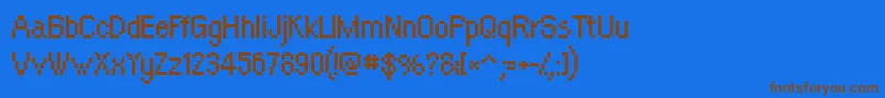Police OrangeKid – polices brunes sur fond bleu