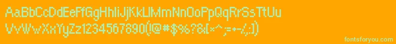 Шрифт OrangeKid – зелёные шрифты на оранжевом фоне