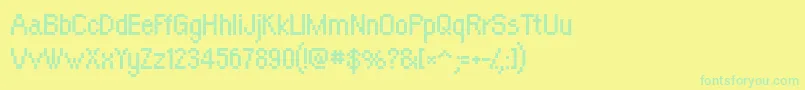 OrangeKid Font – Green Fonts on Yellow Background