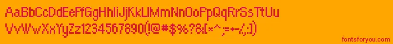 OrangeKid Font – Red Fonts on Orange Background