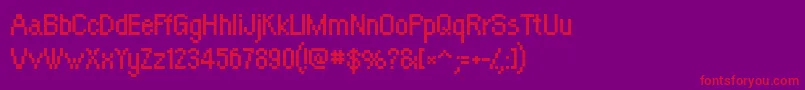 フォントOrangeKid – 紫の背景に赤い文字