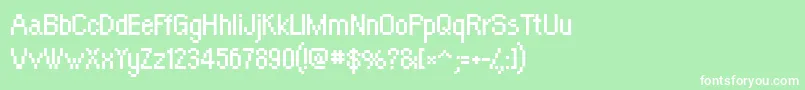 Fonte OrangeKid – fontes brancas em um fundo verde