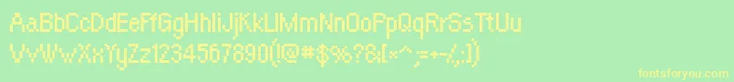 OrangeKid Font – Yellow Fonts on Green Background