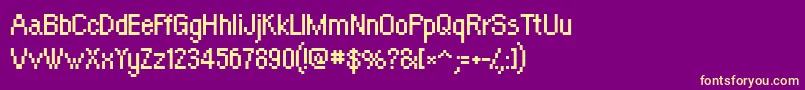 OrangeKid Font – Yellow Fonts on Purple Background
