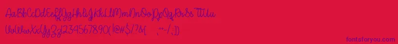 APerfectPlaceTtf Font – Purple Fonts on Red Background