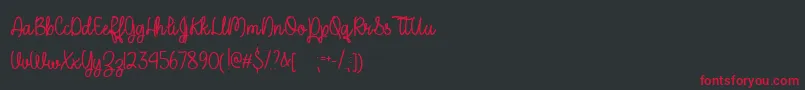 APerfectPlaceTtf Font – Red Fonts on Black Background