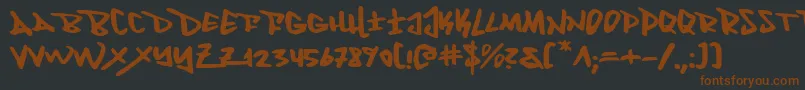 Fantome-fontti – ruskeat fontit mustalla taustalla