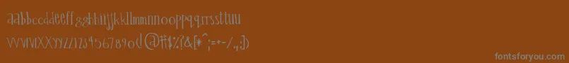 Percolation Font – Gray Fonts on Brown Background