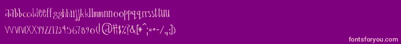Percolation Font – Pink Fonts on Purple Background