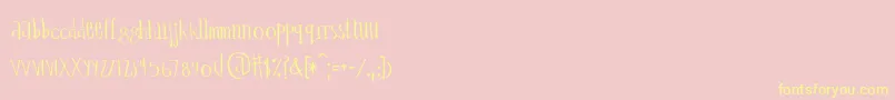 Percolation Font – Yellow Fonts on Pink Background